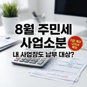 2026년 주민세 사업소분 완벽 총정리 8월 신고납부 기준 개인 및 법인 계산법 고지서 확인법